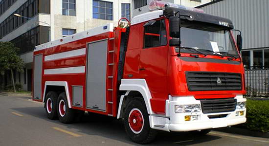 Steyr Twin-Axle Foam Fire Truck