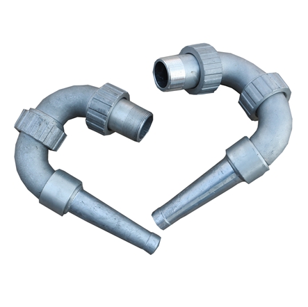 Three-Bend Front Spray Nozzle for Water Sprinkler Trucks