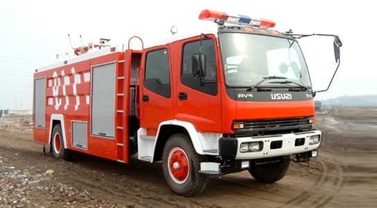 Isuzu Single-Axle Foam Fire Truck