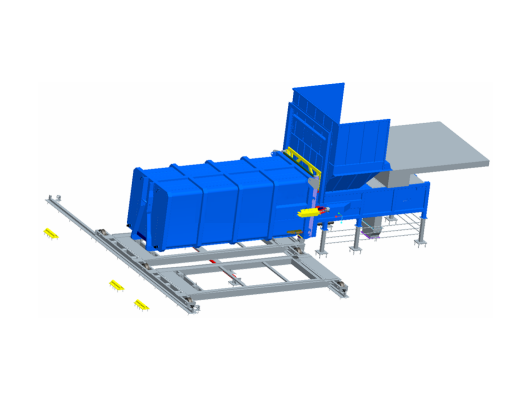 Horizontally Split-Type Compressed Waste Transfer Station (Fixed Platform Discharge)