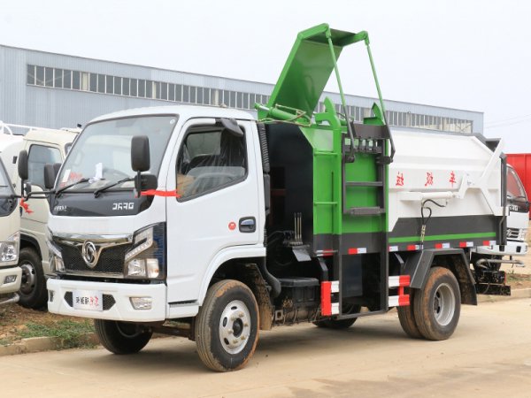 China VI Dongfeng Xiaoduolika 5-cubic-meter Hook-lift Garbage Truck