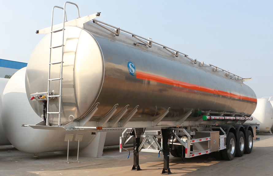 Aluminum Alloy Semi-trailer Fuel Tanker