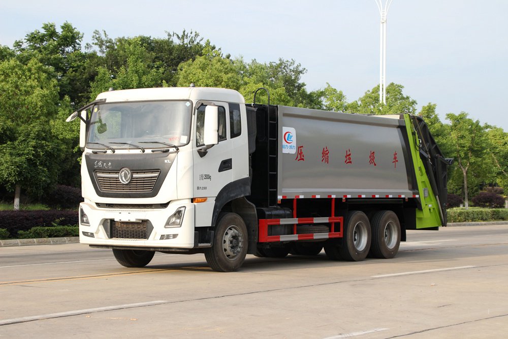 China VI 18-Cubic-Meter Dongfeng Tianlong Rear Dual-Axle Compactor Garbage Truck