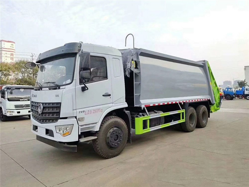 China VI 18-cubic-meter Dongfeng Special Chassis Rear Dual-axle Compactor Garbage Truck