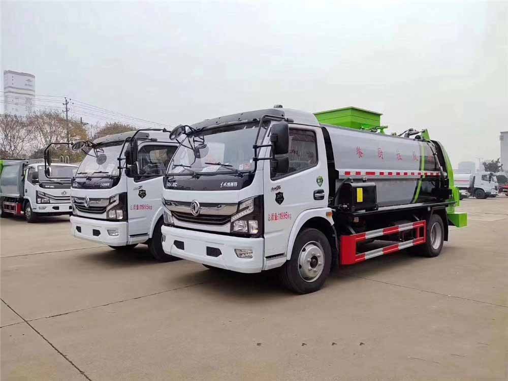 China VI 8-cubic-meter Dongfeng D7 Kitchen Waste Truck