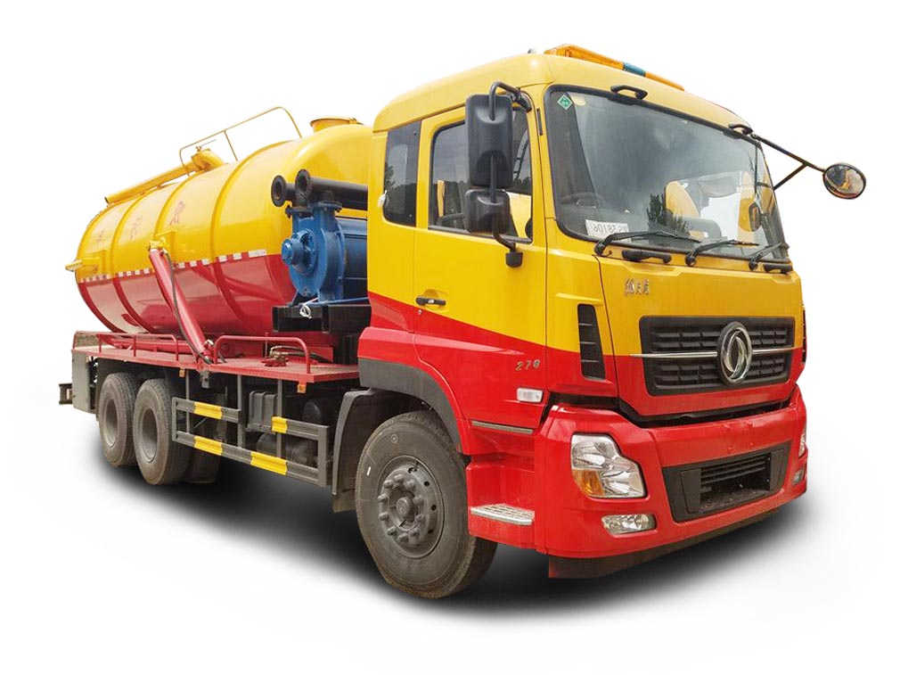 Dongfeng Tianlong Rear Tandem-Axle Vacuum Sewage Suction Truck