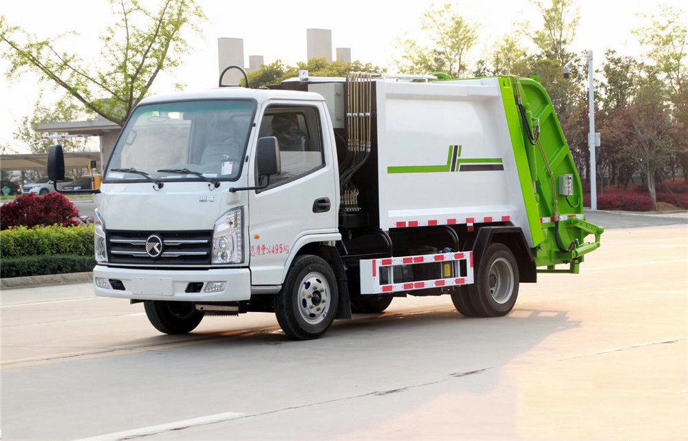 China VI 4-Cubic-Meter Blue-Plate Kaima Compactor Garbage Truck