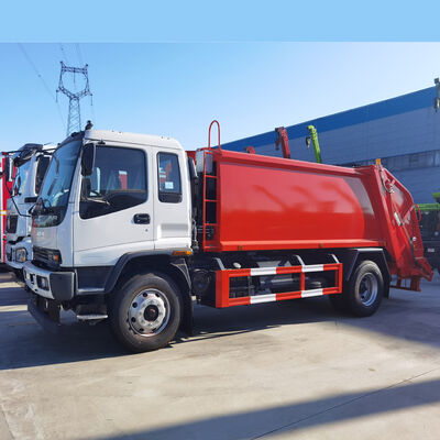 Isuzu Fvr Compression Garbage Truck Is Equipped with 8cmb Garbage Collection Box.