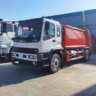 Isuzu Fvr Compression Garbage Truck Is Equipped with 8cmb Garbage Collection Box.