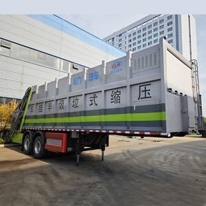 40 Cmb Garbage Transfer Station , Compression Garbage Truck , Two-Axle Semi-Trailer Garbage Truck