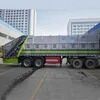 40 Cmb Garbage Transfer Station , Compression Garbage Truck , Two-Axle Semi-Trailer Garbage Truck
